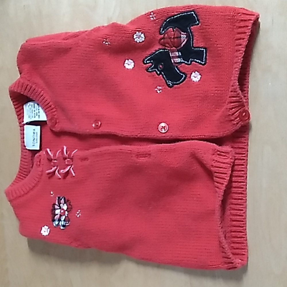 Sonoma Long Sleeve Cardigan Scottie Dog 12 months